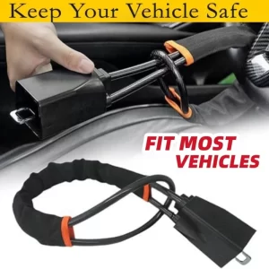 Universal Car Security Anti Theft Lock Seat Belt Socket Steel Rope For Truck SUV Van RV With 3 Keys Anti Theft Protection