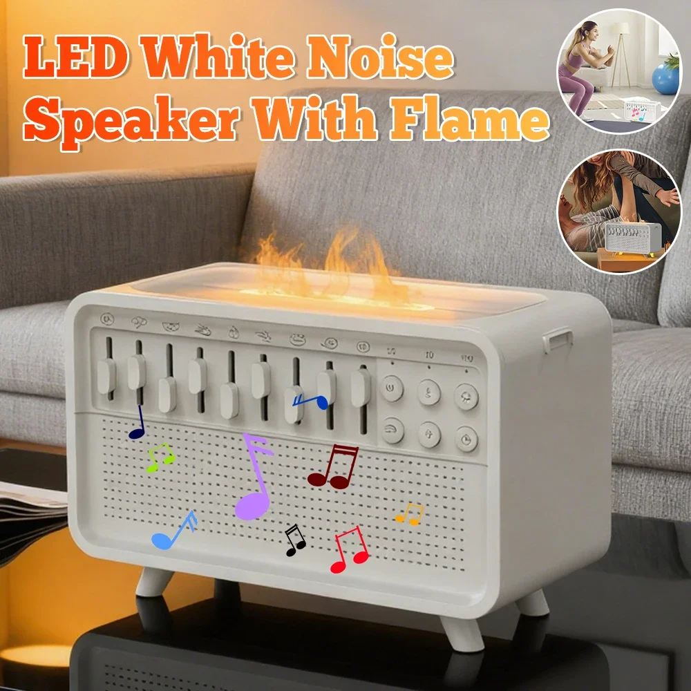 LED White Noise Speaker with 8 Nature Sounds Portable BT Speaker Rechargeable Aroma Diffuser Night Light for Home Creative Gift - Image 4