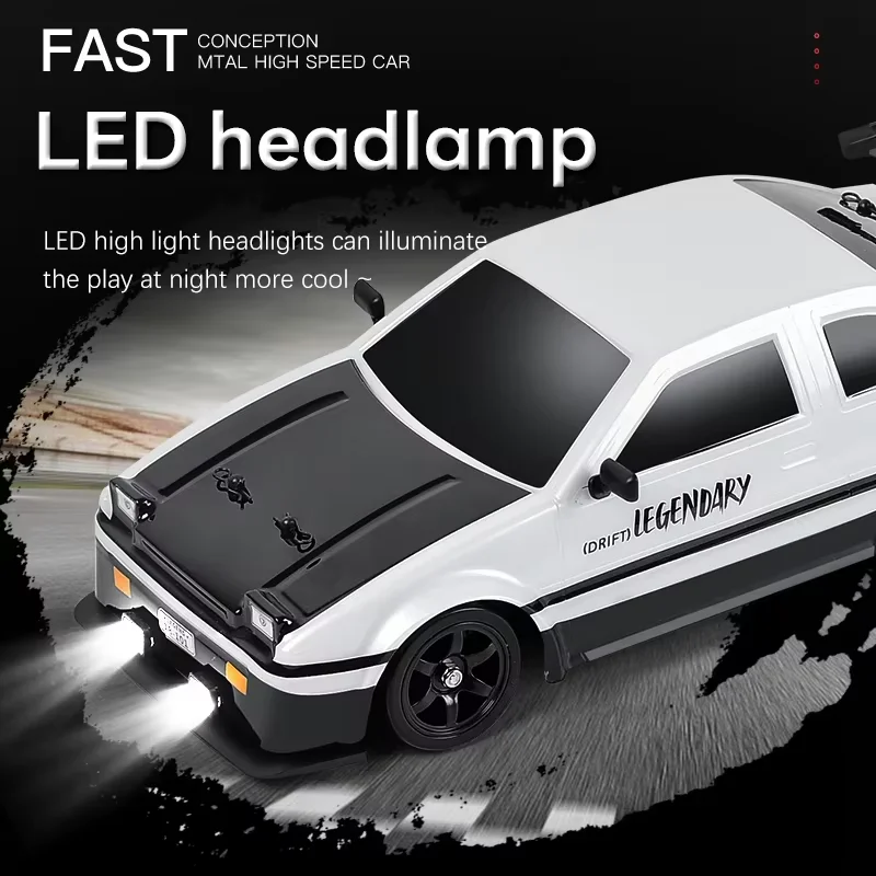 AE86 1: 16 Racing Drift CAR with Remote Control Toys RC Car Drift High-Speed Race Spray 4WD 2.4G Electric Sports Vehicle Gifts - Image 4