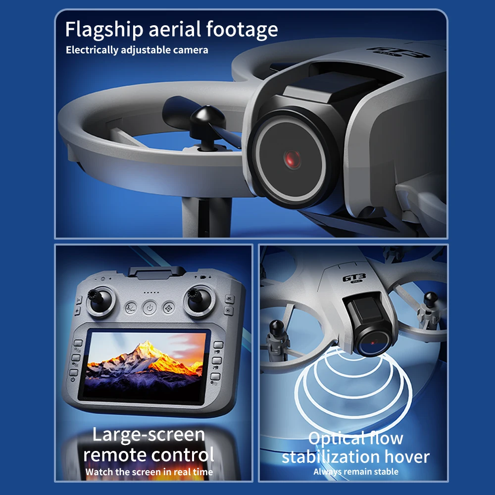 New GT3 RC Drone 8K 5G 2.4G GPS Professional HD Aerial Photography Remote Control Aircraft HD Dual Cameras Quadcopter Toys Gifts - Image 2