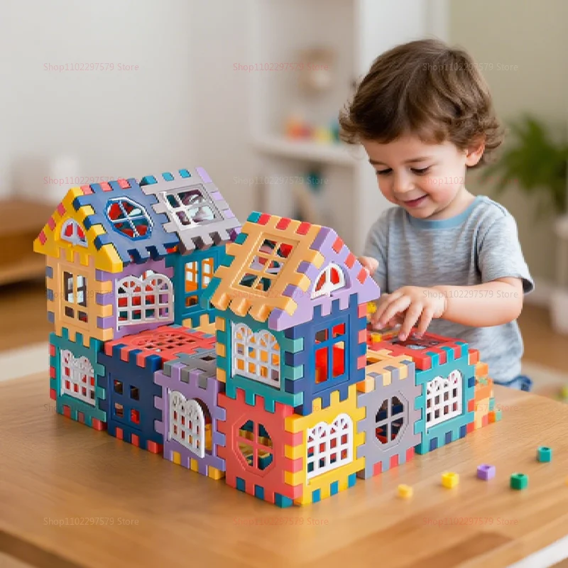 2025 New Large Building Blocks Puzzle Wall Window Set Educational Toy for Kids Perfect for Learning and Playroom Decoration Gift - Image 2