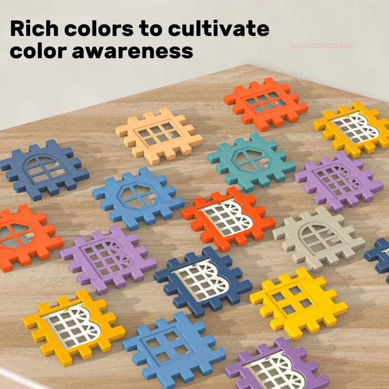 2025 New Large Building Blocks Puzzle Wall Window Set Educational Toy for Kids Perfect for Learning and Playroom Decoration Gift - Image 4