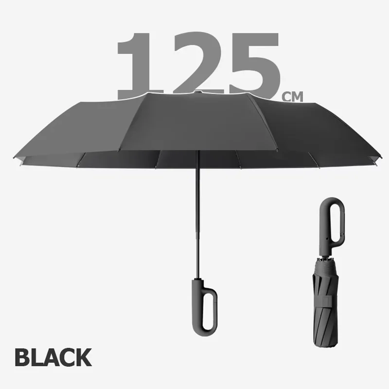 10-rib fully automatic folding umbrella rain or shine reinforced wind-resistant large double umbrella suitable for men and women